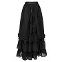 Lange gelaagde Victoriaanse rok zwart - Lange gelaagde Victoriaanse rok zwart -